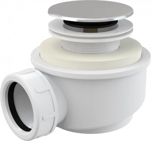 Сниженный сифон для душевого поддонa CLICK/CLACK, хром