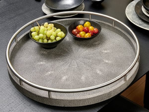 Круглый лоток из нержавеющей стали