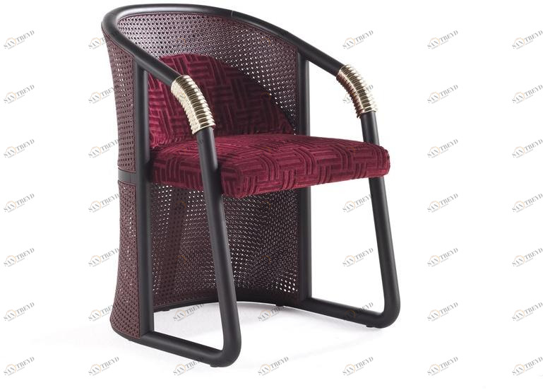 ETRO Home Interiors Мягкое бархатное кресло с подлокотниками  Ham.131.a 