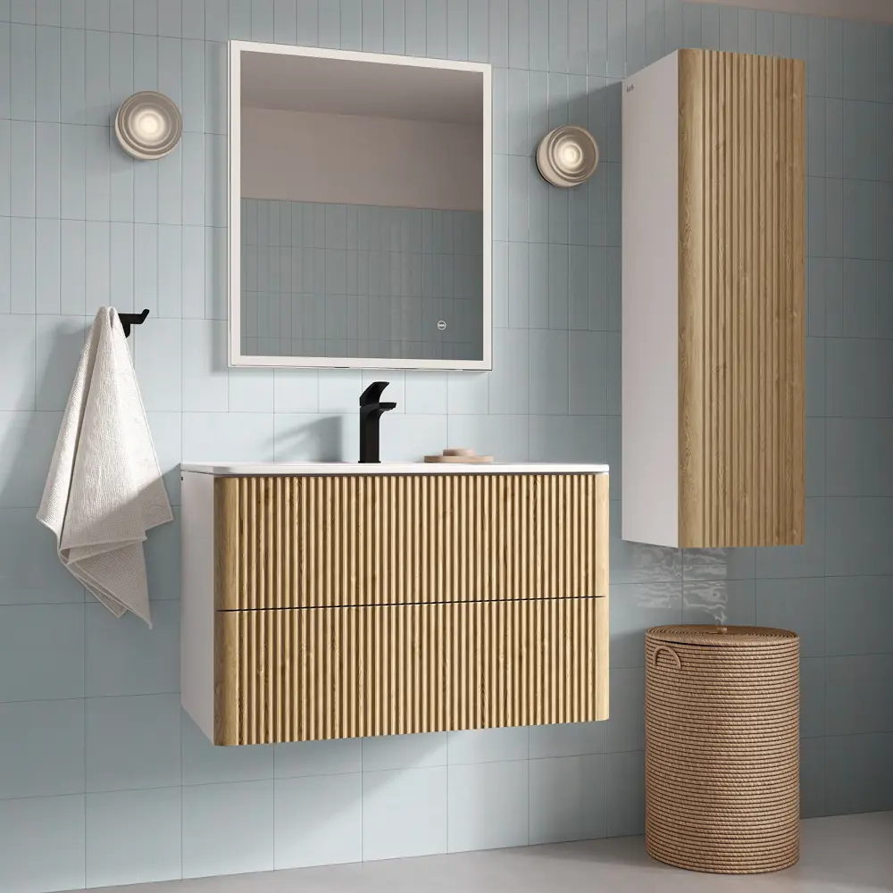 IDDIS Lahta - Подвесная тумба 80 см с керамической раковиной 89371283 STLM-1584570 - Вид №6