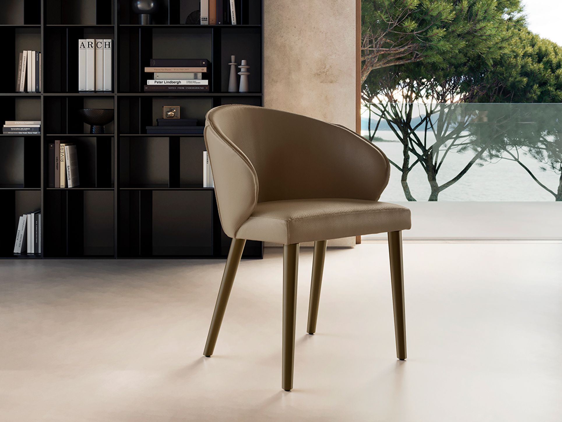 Кожаный мягкий стул с подлокотниками EFORMA Manta ARCH-00109408 - Вид №5