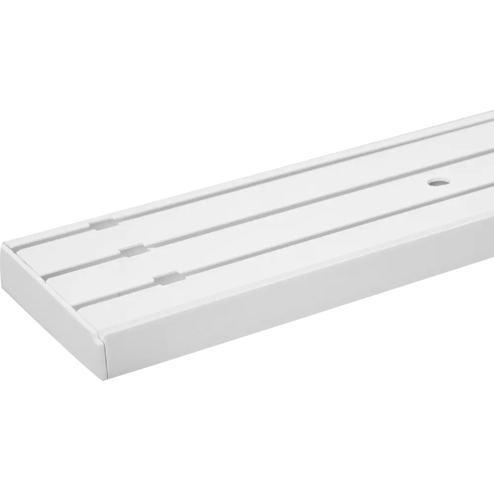 Карниз пластиковый трехрядный Inspire в наборе 300 см пластик цвет белый STLM-2205749