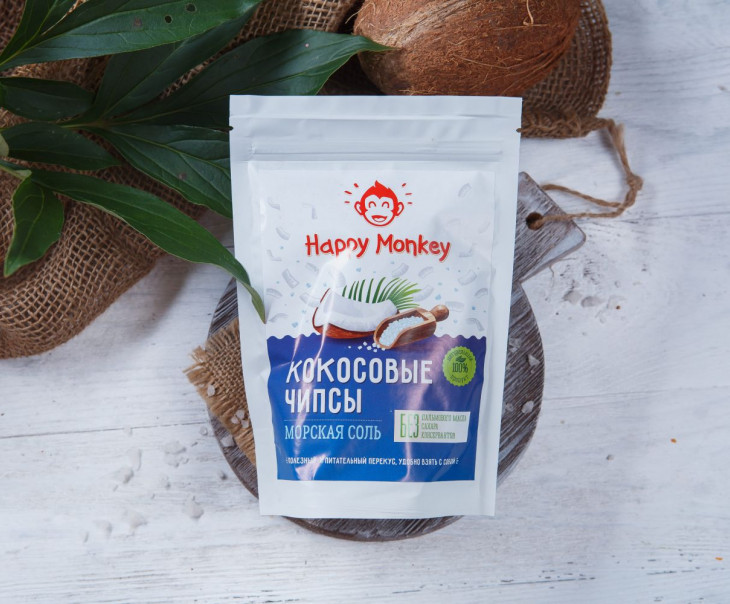3452 Кокосовые чипсы "Морская соль" Вкусляндия  - Вид №2