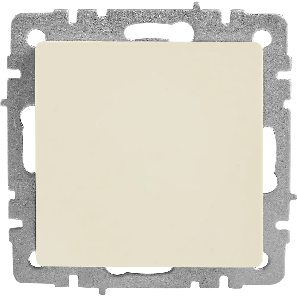 Выключатель IEK Brite одноклавишный матовый бежевый для скрытого монтажа 87761697 STLM-1114785 - Вид №1