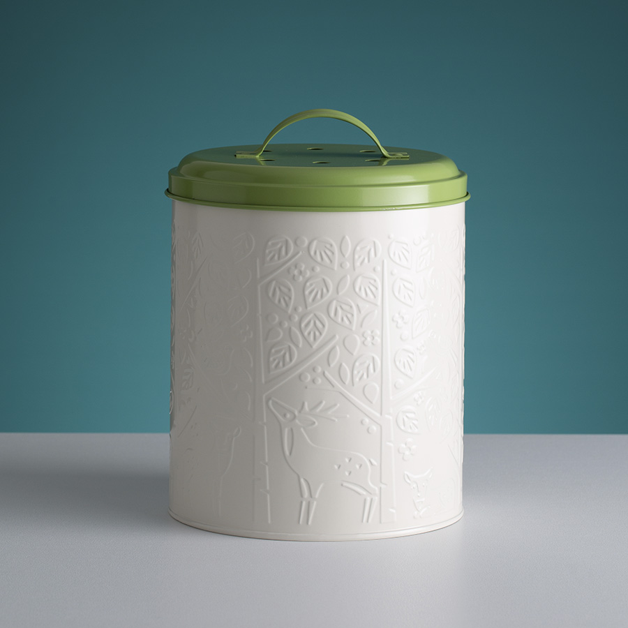 2002.213 Контейнер для пищевых отходов in the forest, 2,5 л, бело-зеленый Mason Cash  - Вид №1
