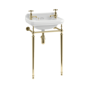 Burlington Cloakroom Раковина в эдвардианском стиле 510 мм с золотой умывальником Золото B8 T21A GOLD