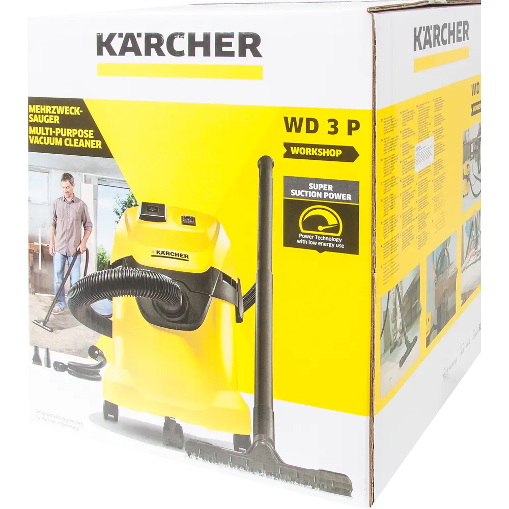 Пылесос Karcher Workshop WD3P, 1000 Вт, 17 л STLM-2069637 - Вид №4