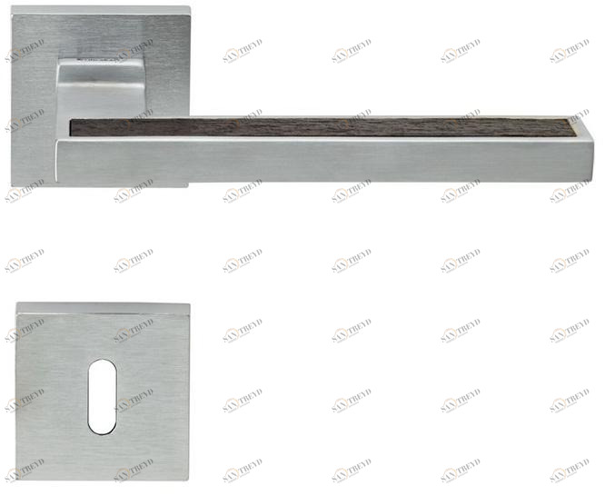 LINEA CALI' Ручка из хромированной латуни на розетке с замком Sintesi wengé sun-id-1510688