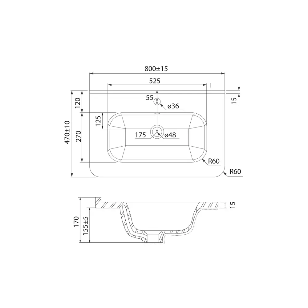 IDDIS Lahta - Подвесная тумба 80 см серого цвета с керамической раковиной 89371284 STLM-1581620 - Вид №9