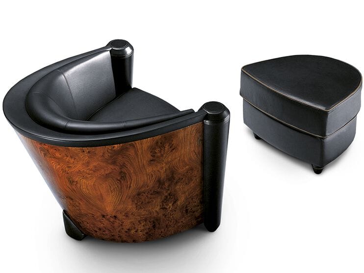 Кожаное и тканевое кресло с подлокотниками i 4 Mariani Marnie ARCH-00015023