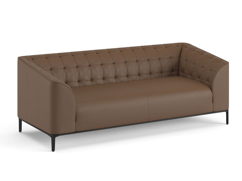 2-местный кожаный капитонный диван Ersa Земля ARCH-00123261