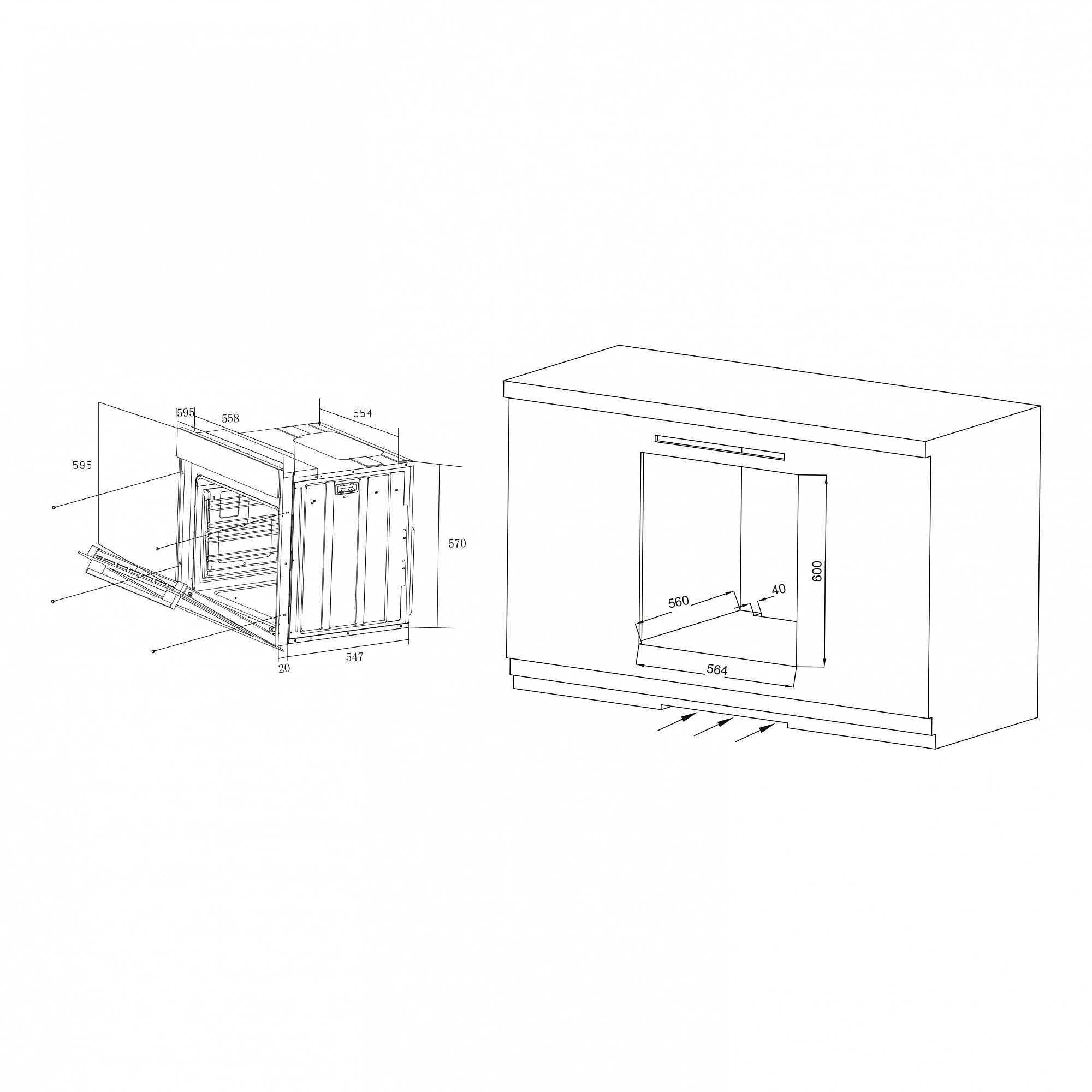 9155736 Электрический духовой шкаф Candy COXK06LNBB черный STDN-0125141 - Вид №11