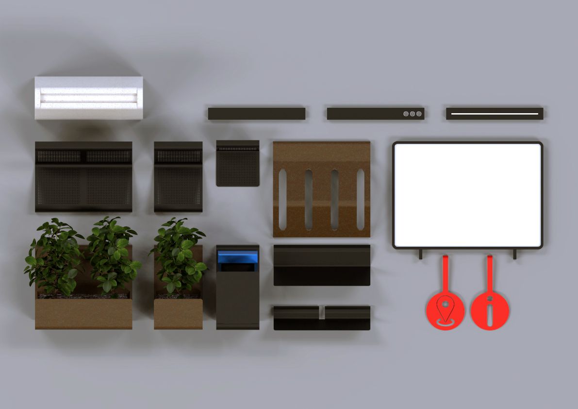 Плантатор / Велосипедная Стойка Viscio Urban Design Cling ARCH-00092949 - Вид №1