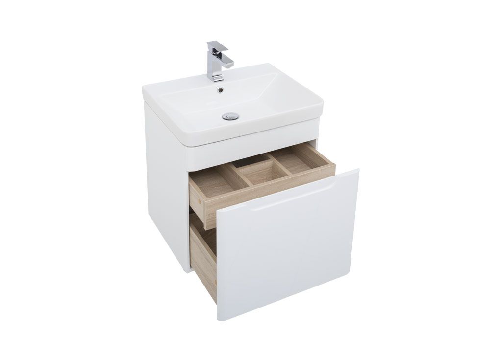 Тумба с раковиной Aquanet София 60 белый 0019695600182311 - Вид №3