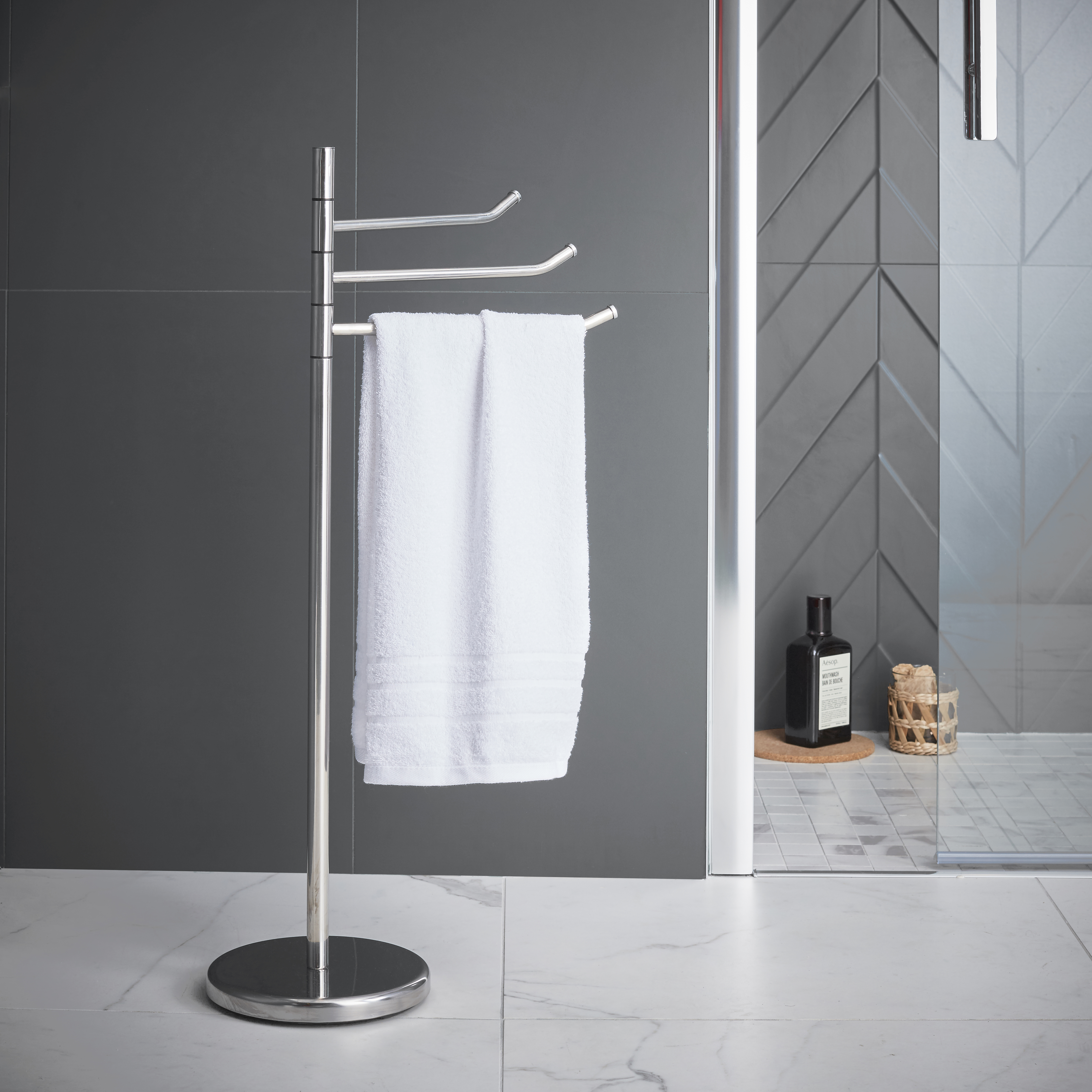 SENSEA Напольная стойка для полотенец из хромированной стали 81976673 STLM-0016328 - Вид №1