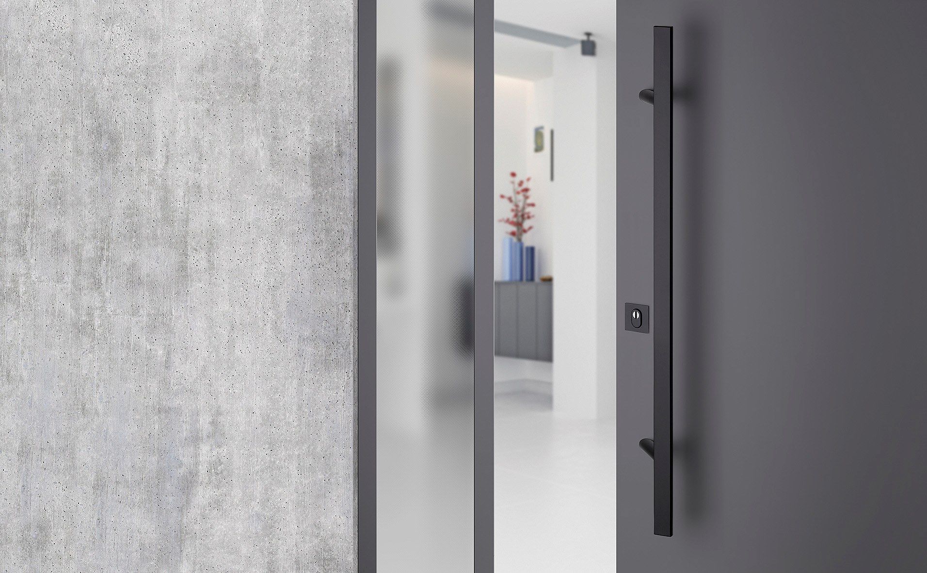 Металлическая ручка HOPPE MANIGLIONE LUNGO IN NERO OPACO ARCH-00114136 - Вид №1