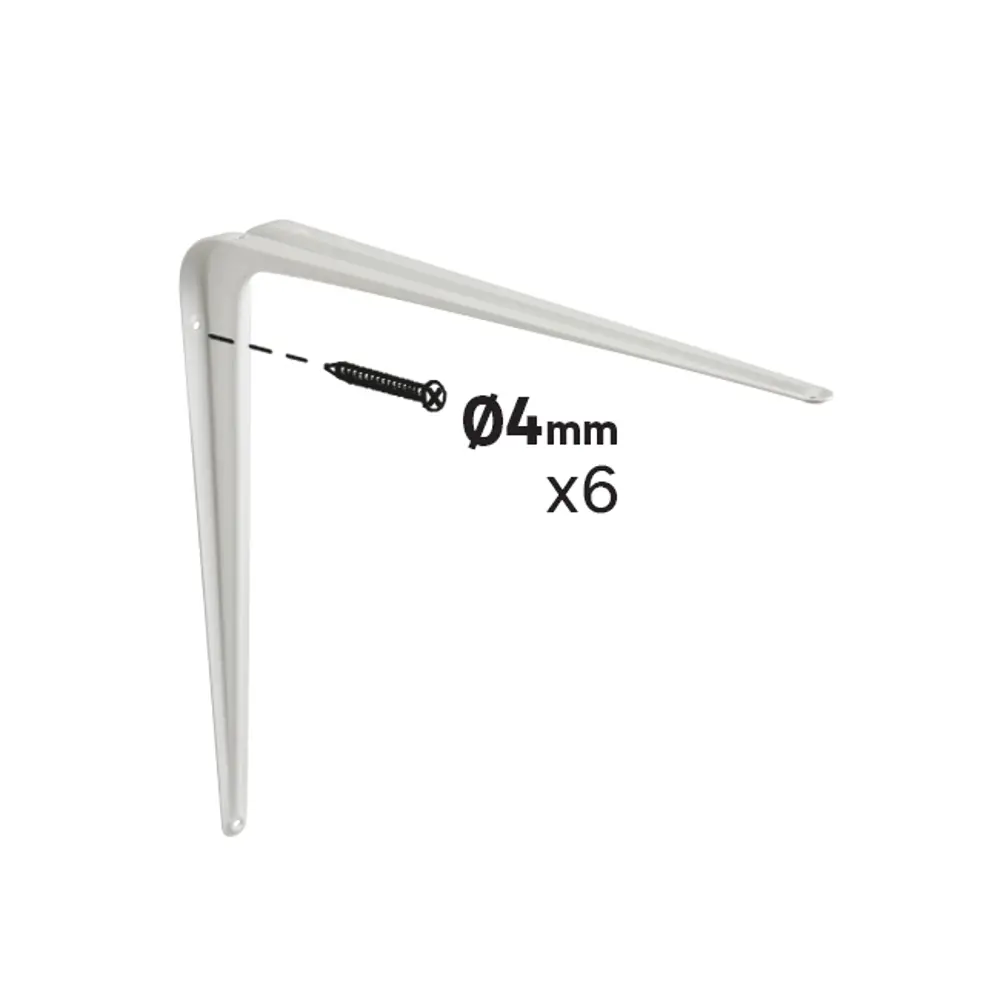 Утилитарный кронштейн Normo 35x40 см нагрузка до 25 кг цвет белый Santreyd STLM-2140218 - Вид №4