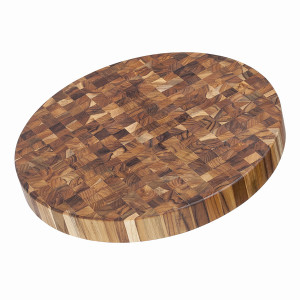 TH303 Доска разделочная торцевая butcher block круглая 46 см TEAKHAUS