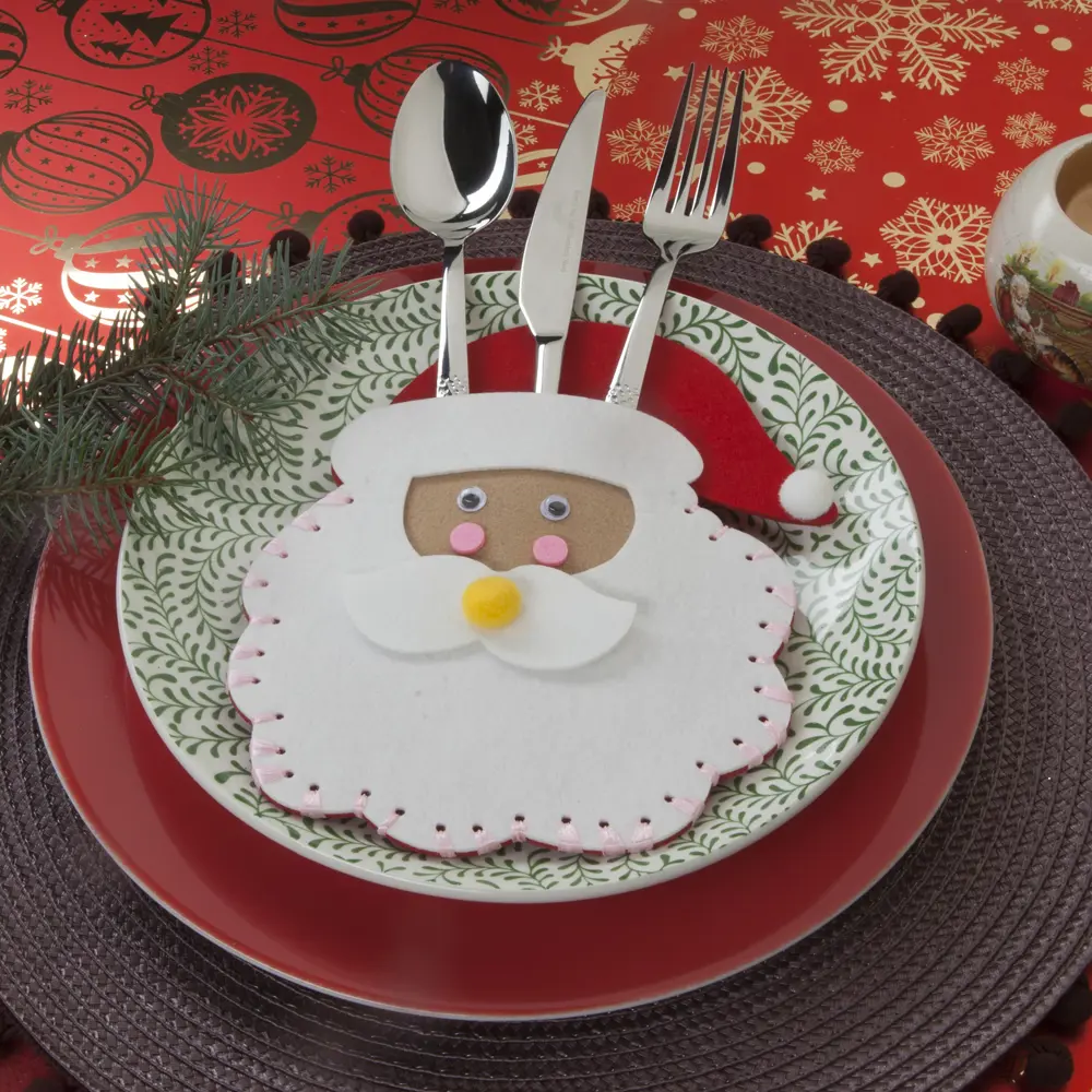 Конверт для столовых приборов Santa Санта Клаус белый 84547232 STLM-2124164 REMILING HOUSEHOLD 