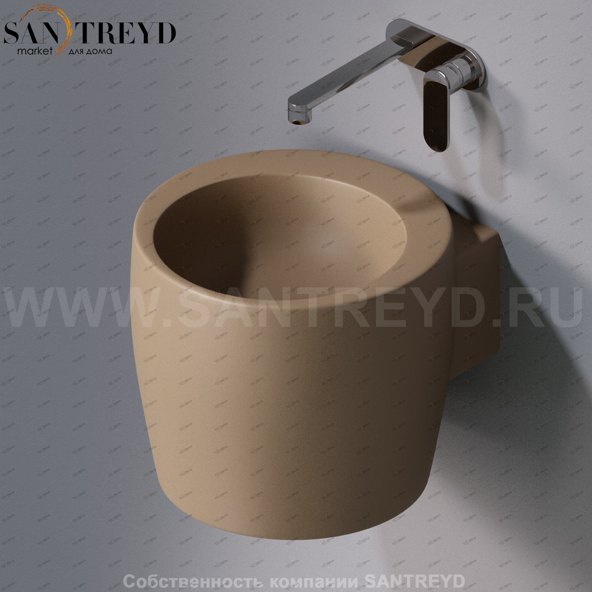 L102T0R0V1.132 Подвесная раковина настенная круглая A. e T. Italia SPOT AeT ITALIA TOTEM