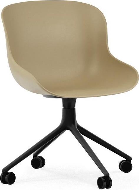 604577 Кресло Swivel 4W Black Aluminium / Sand Normann Copenhagen Hyg 