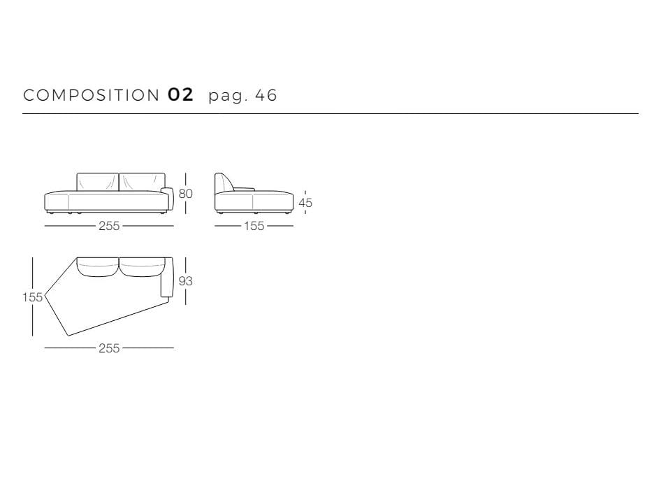 Секционный диван из ткани Frigerio DAO SOFT ARCH-00017989 - Вид №8