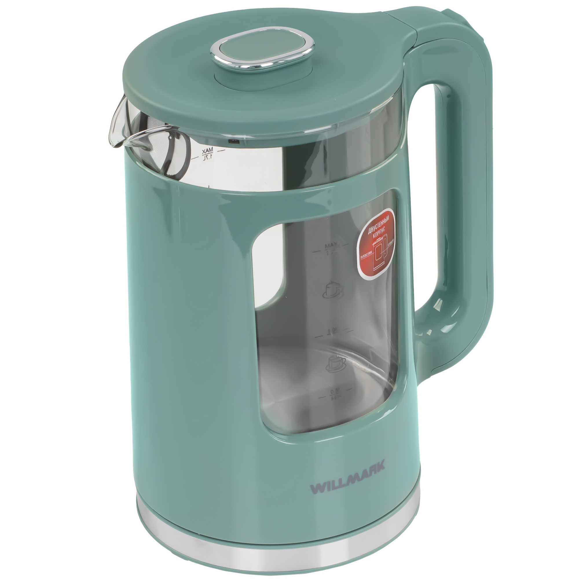 9269578 Электрочайник WILLMARK WEK-1725G зеленый STDN-0021222 - Вид №2