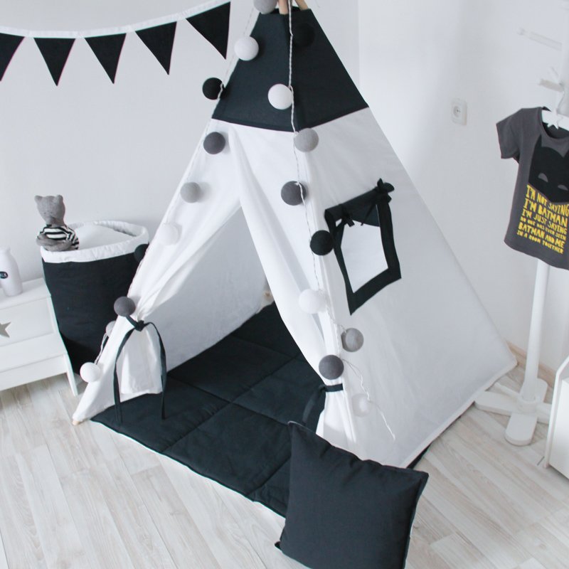 Игровой коврик для вигвама Black&White VAMVIGVAM BLACK&WHITE 281596 Белый;черный Santreyd  - Вид №4