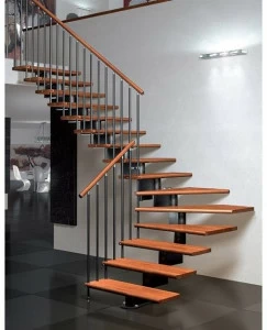 MOBIROLO Самонесущая модульная открытая лестница из бука