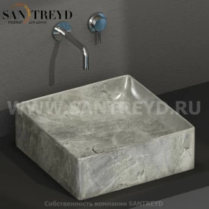 B6Q42AG Накладная раковина на столешницу  квадратная Ceramica Globo T-EDGE