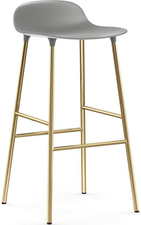 1400937 Барный стул 75 см латунь Серый Normann Copenhagen Form