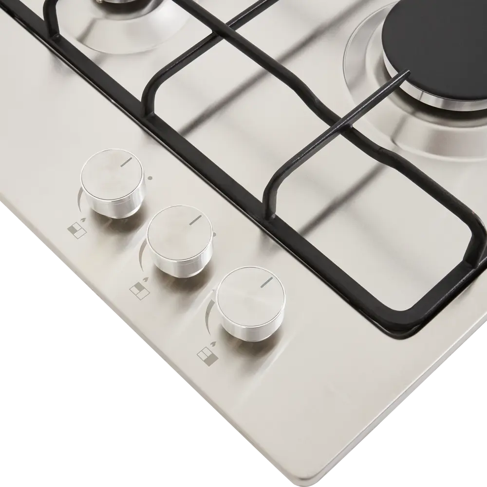 Газовая варочная панель Kitll KGS 4501 INOX 45 см 3 конфорки цвет нержавеющая сталь STLM-2117620 - Вид №4