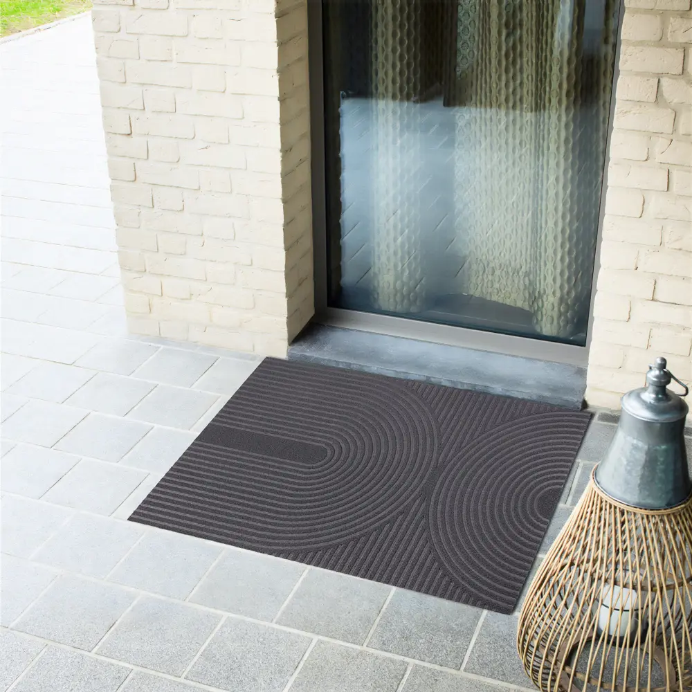 Коврик грязезащитный KREAFORTA Pauline полиэстер 60x90 см цвет серый STLM-2003641