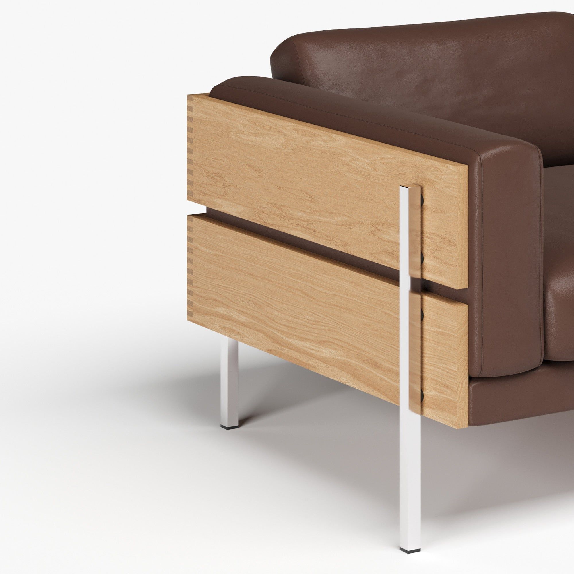 Кожаное кресло с подлокотниками Case форум ARCH-00070361 - Вид №6