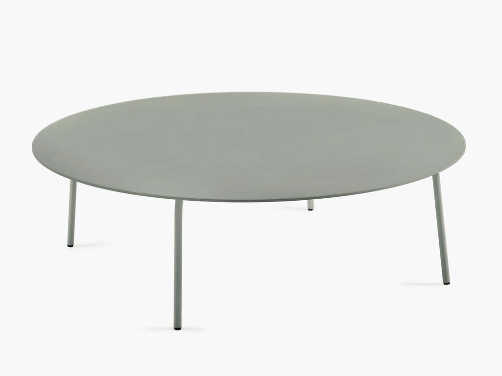 Алюминиевый круглый низкий садовый журнальный столик Serax SIDETABLE ROUND AUGUST ARCH-00032621