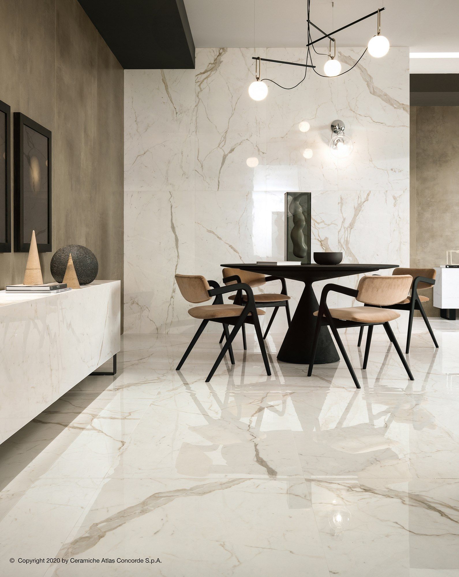 Пол из керамогранита с мраморным эффектом Atlas Concorde Marvel Shine ARCH-00045897 - Вид №9