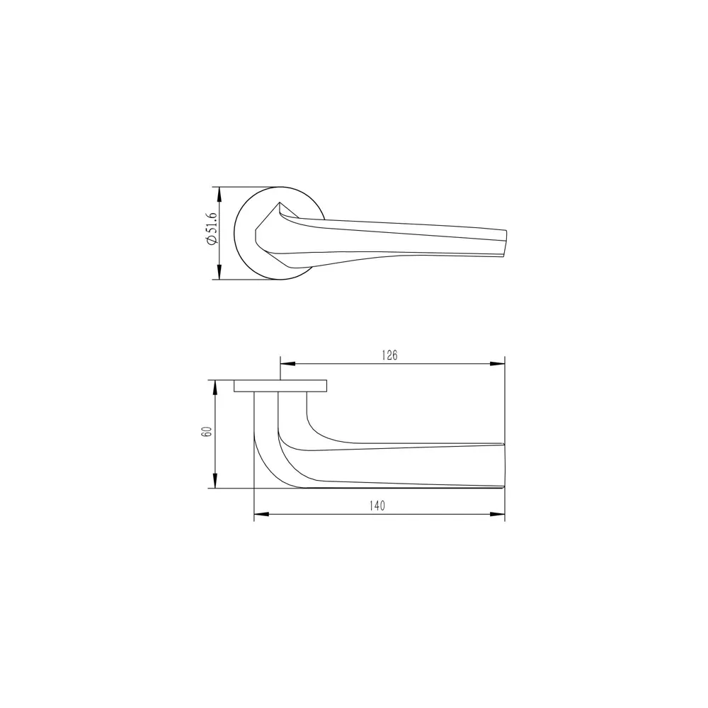 Дверная ручка на розетке KREAFORTA Бронза без запирания цвет бронза STLM-2192992 - Вид №4