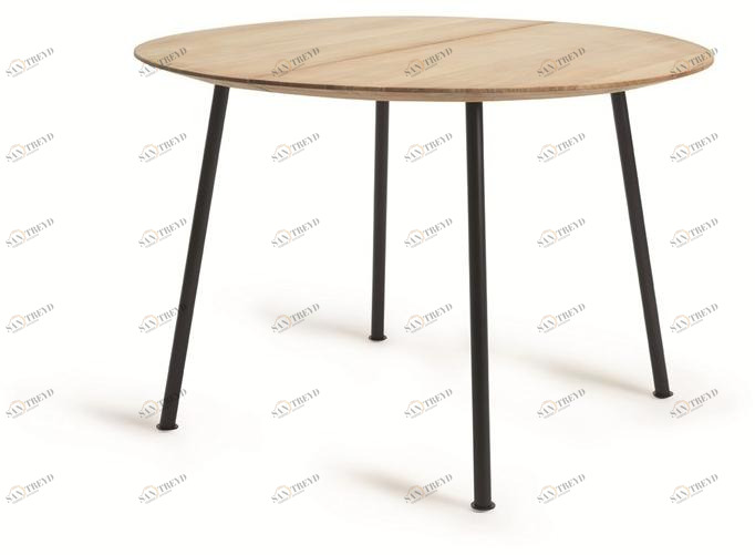 Ethimo Круглый садовый стол из тика Agave Agttdint0