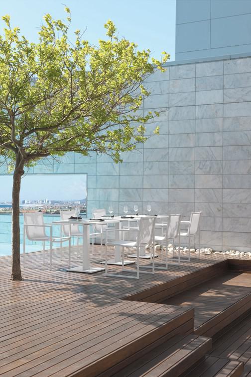 MNST1243 Обеденный стол pca white f8 75см x 75см Manutti Napoli - Вид №13