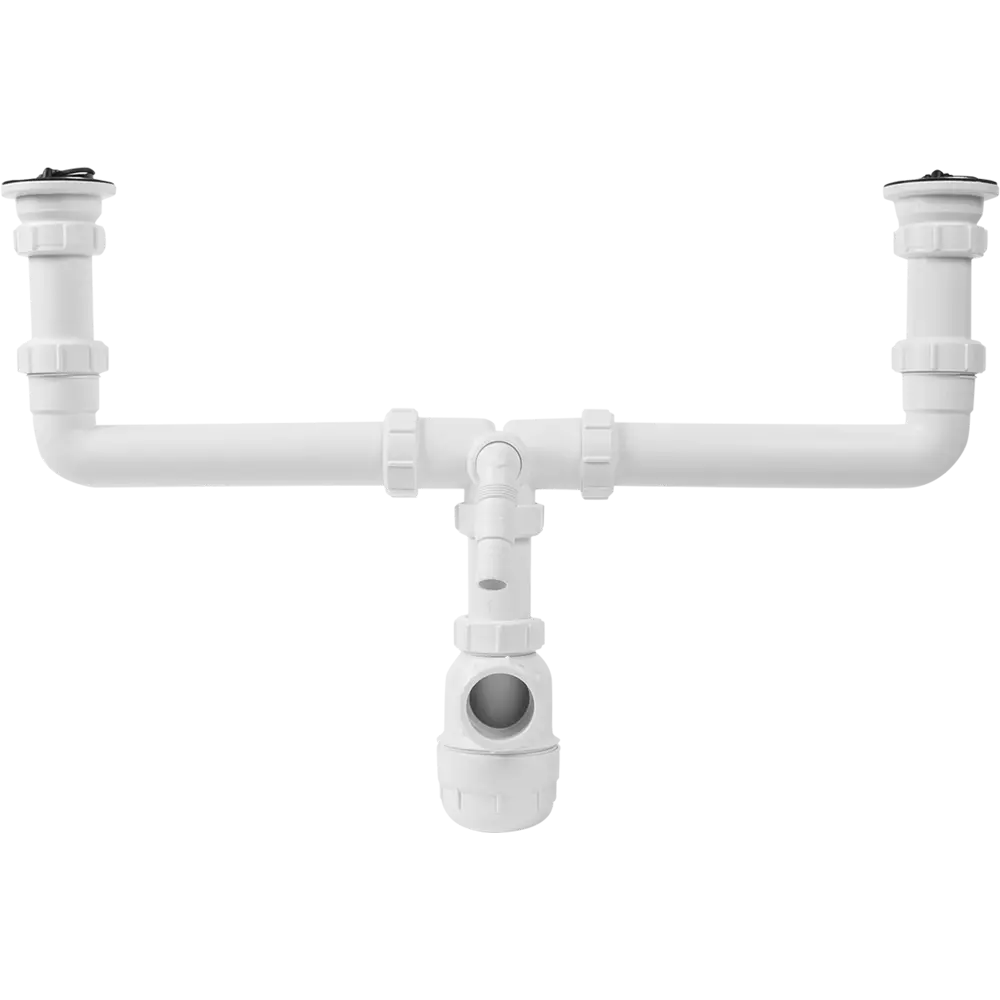 Сифон для двойной мойки McAlpine с выпуском регулируемый по высоте ø40 мм полипропилен MRSK5-A STLM-2111775 - Вид №1
