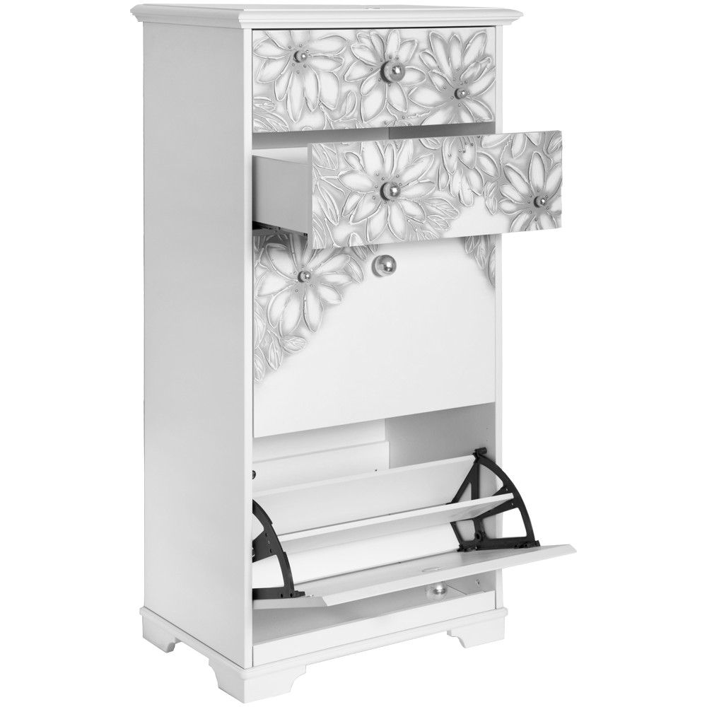 11618 Тумба для обуви Терра-4 (с 4-мя ящиками) Айс Античное серебро BOGACHO 4627196590458 - Вид №5