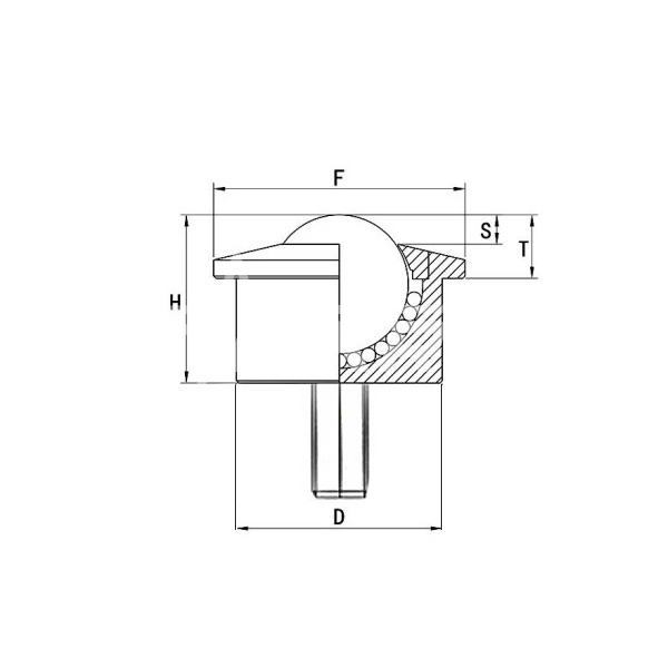 IS2198 Шариковая опора SP15-FL PL/CS ISKRA  - Вид №1
