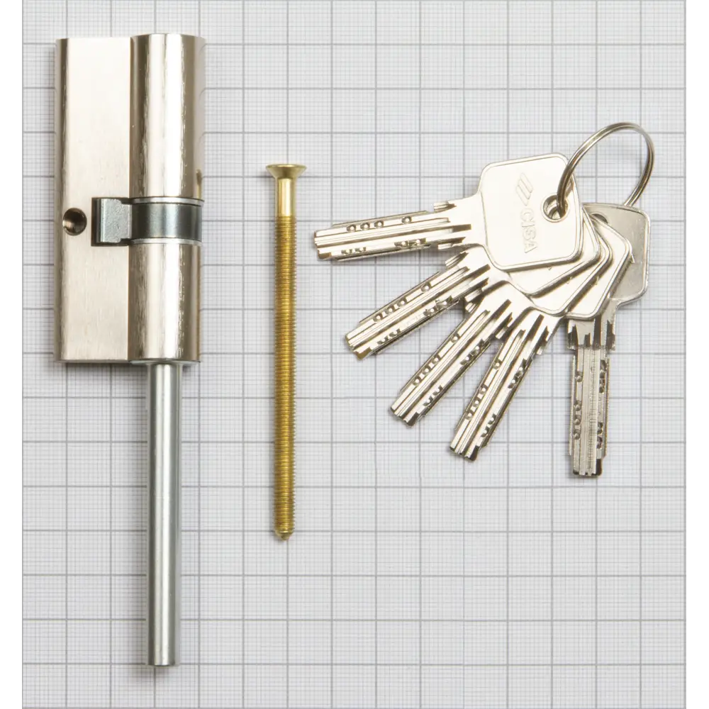 Цилиндр Cisa Astral ОА317-12.12, 35x10x25 мм, ключ/шток, цвет никель, без вертушки STLM-2153462 - Вид №2