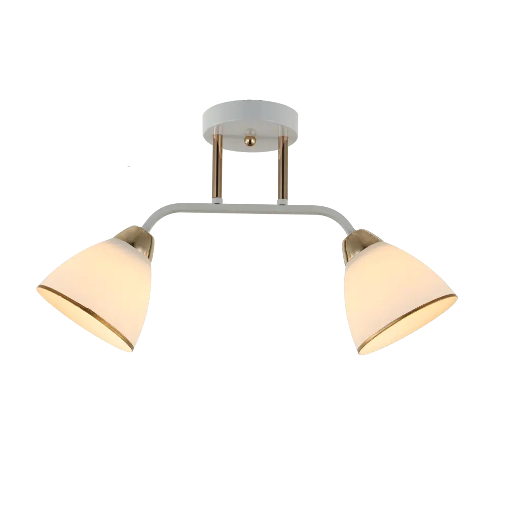 Люстра потолочная JLIGHT MINI 2 лампы 8 м², цвет белый/золото 84534212 STLM-2167685 