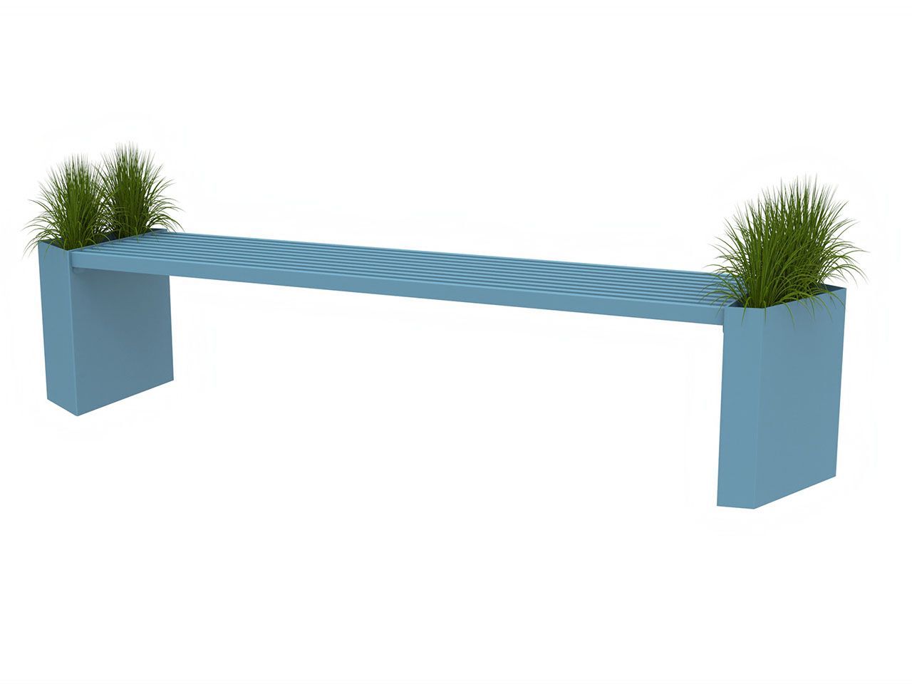 Стальная скамейка со встроенным плантатором Lazzari CALLIOPE ARCH-00063415 - Вид №2