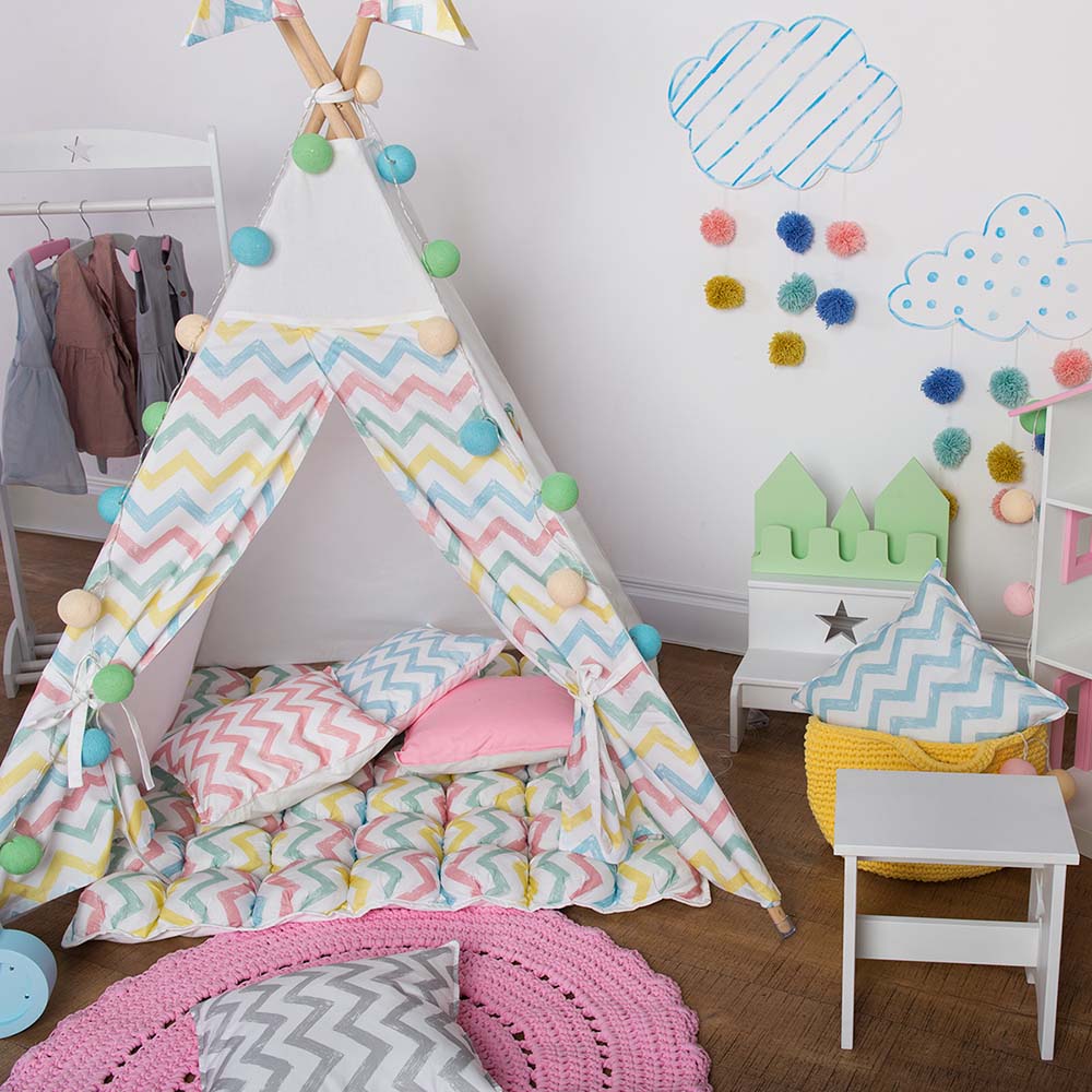 Коврик бомбон игровой Rainbow Zigzag VAMVIGVAM RAINBOW ZIGZAG 281565 Розовый Santreyd  - Вид №3