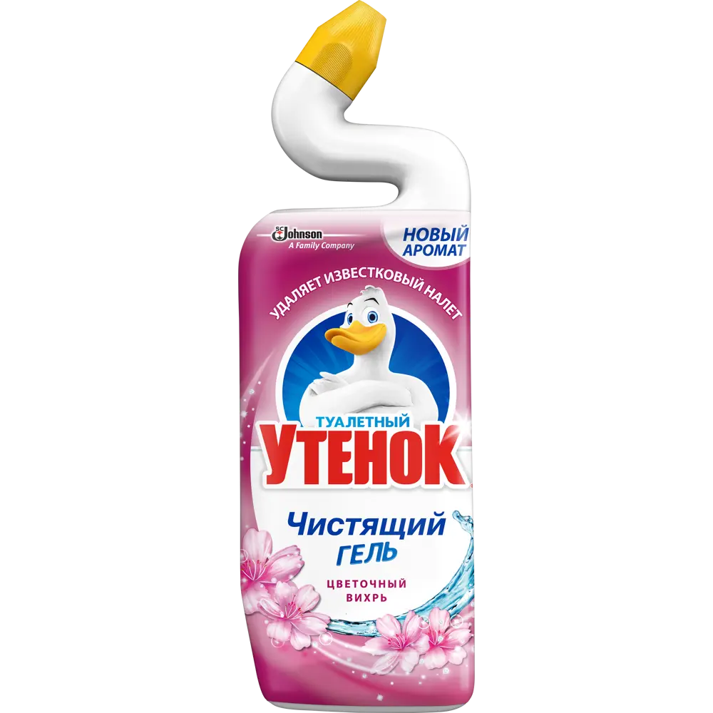Чистящий гель для унитаза Туалетный утенок «Цветочный вихрь» 750 мл 82454614 STLM-2166005 