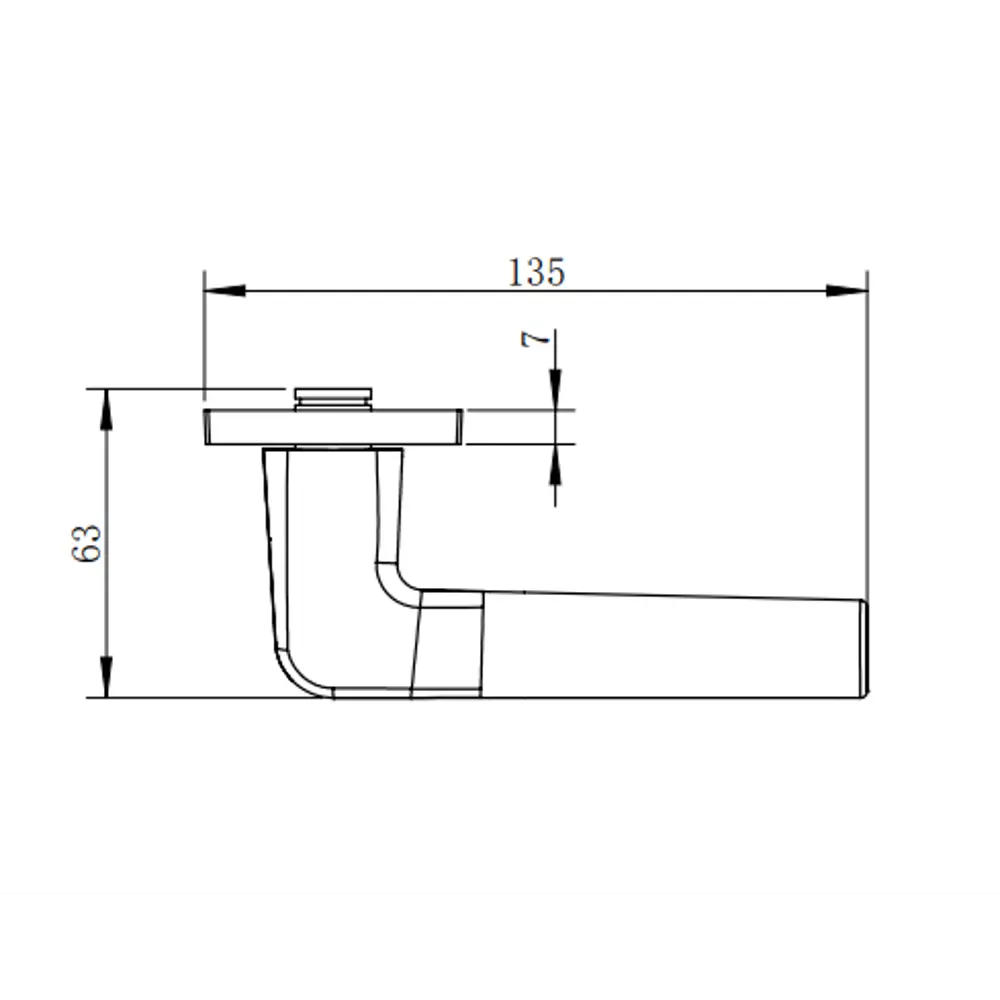 Дверная ручка на розетке KREAFORTA Ункель без запирания цвет никель STLM-2126131 - Вид №5