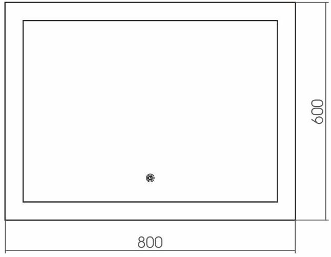 180600 Зеркало Сlassic 800*600 с сенсорным выключателем Grossman - Вид №1