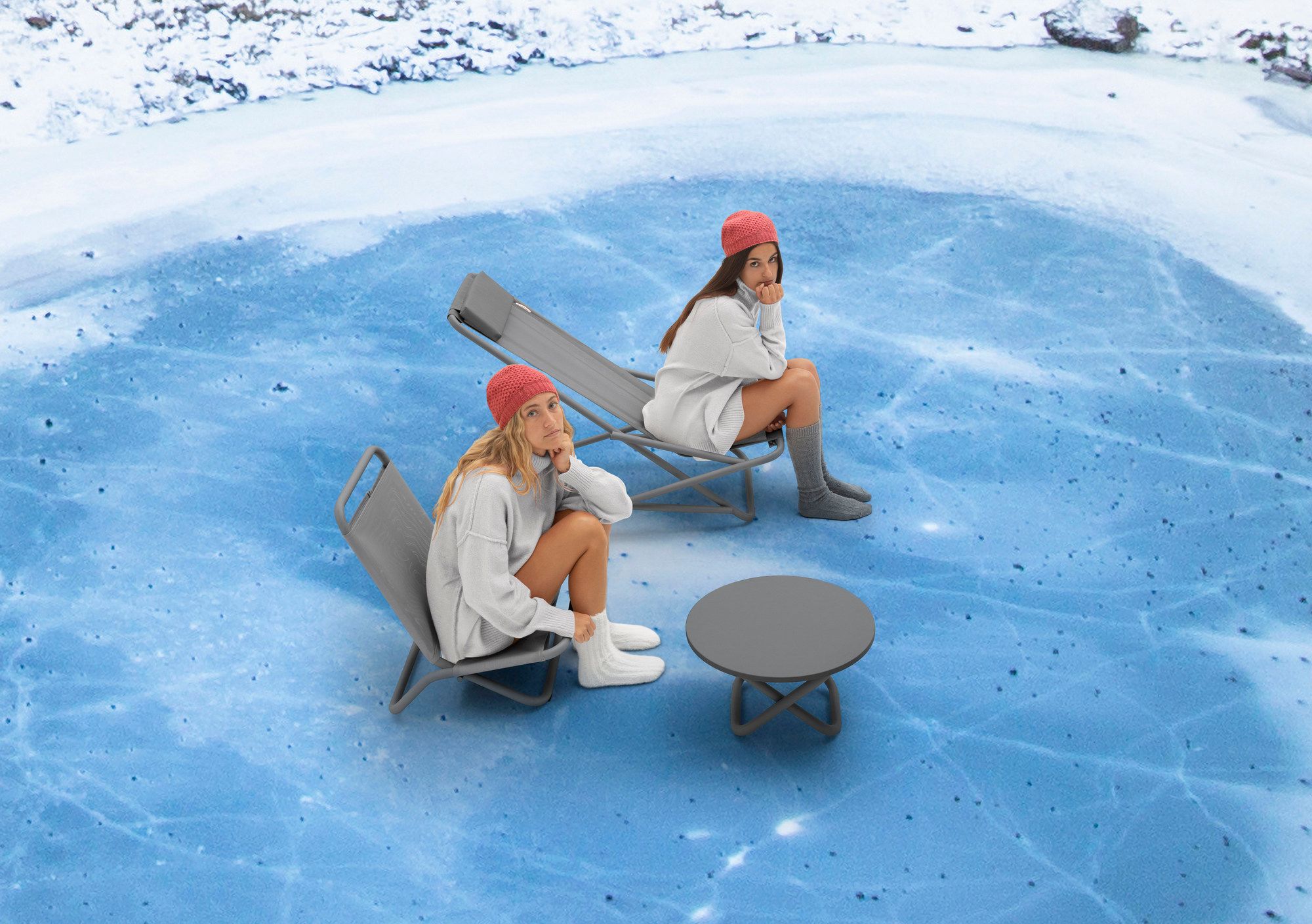 Термокрытый алюминиевый складной низкий журнальный столик Diabla Trip ARCH-00065890 - Вид №6